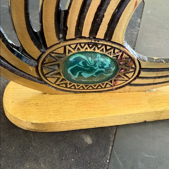 Elegant Brass and Green Menorah
